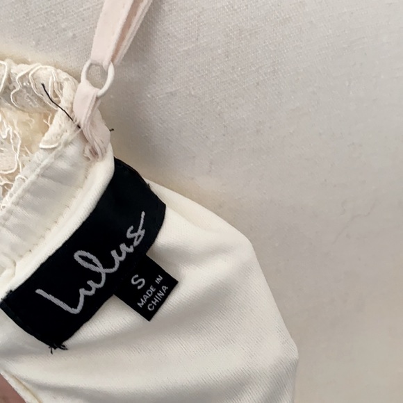 Lulus cream wedding mermaid lace halter dress - Picture 4 of 6